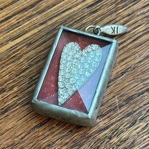 Jewel Kade Romantic Heart Rhinestone Pendant Love Sweetheart Cottagecore DIY